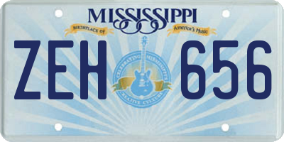 MS license plate ZEH656