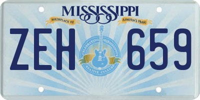 MS license plate ZEH659
