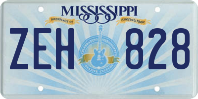 MS license plate ZEH828