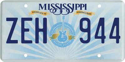 MS license plate ZEH944