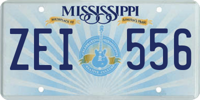 MS license plate ZEI556