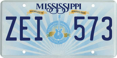 MS license plate ZEI573