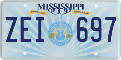 MS license plate ZEI697