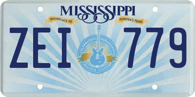 MS license plate ZEI779
