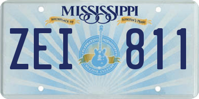 MS license plate ZEI811