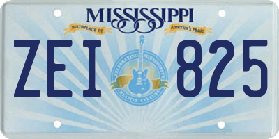 MS license plate ZEI825