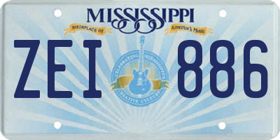 MS license plate ZEI886