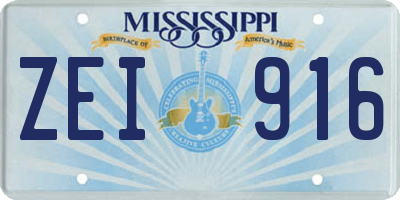 MS license plate ZEI916