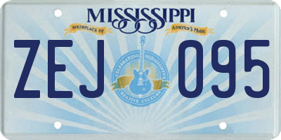 MS license plate ZEJ095