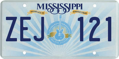 MS license plate ZEJ121