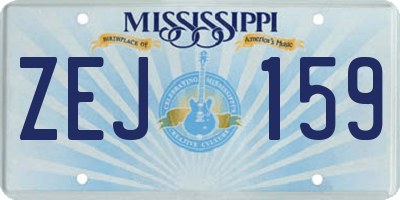 MS license plate ZEJ159