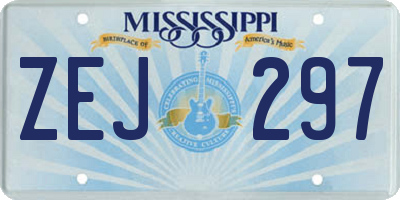 MS license plate ZEJ297