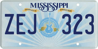 MS license plate ZEJ323