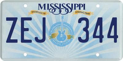 MS license plate ZEJ344