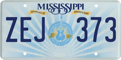 MS license plate ZEJ373