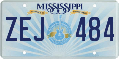 MS license plate ZEJ484