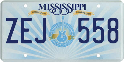 MS license plate ZEJ558