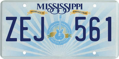 MS license plate ZEJ561