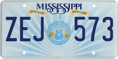 MS license plate ZEJ573