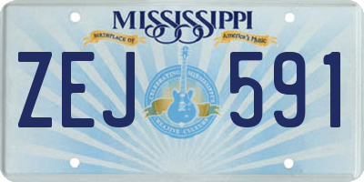 MS license plate ZEJ591