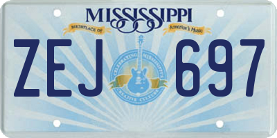 MS license plate ZEJ697