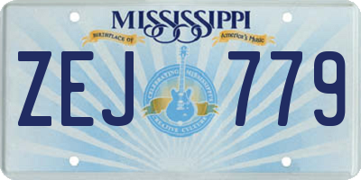MS license plate ZEJ779