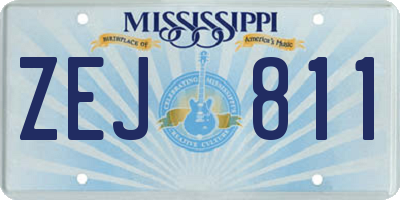 MS license plate ZEJ811