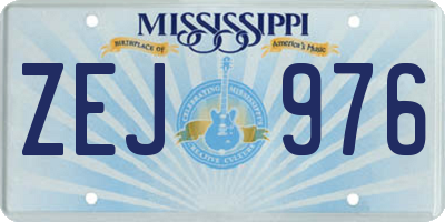 MS license plate ZEJ976