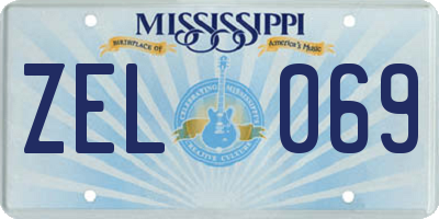 MS license plate ZEL069