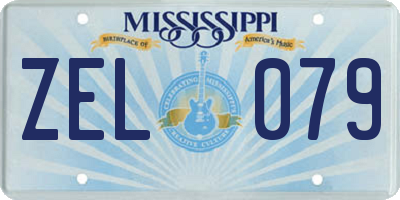 MS license plate ZEL079