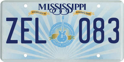 MS license plate ZEL083