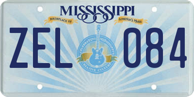 MS license plate ZEL084