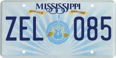 MS license plate ZEL085