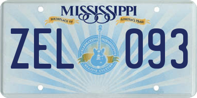 MS license plate ZEL093