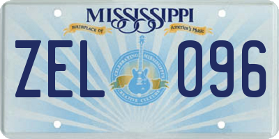 MS license plate ZEL096