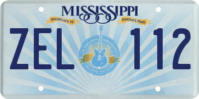 MS license plate ZEL112