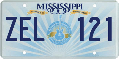 MS license plate ZEL121