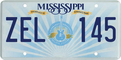 MS license plate ZEL145