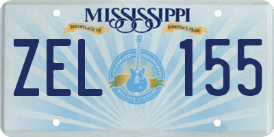 MS license plate ZEL155