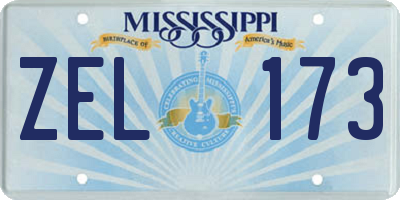 MS license plate ZEL173