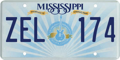 MS license plate ZEL174