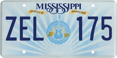MS license plate ZEL175