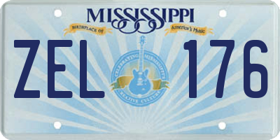 MS license plate ZEL176