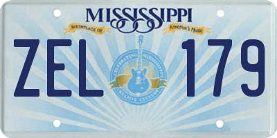 MS license plate ZEL179