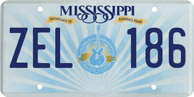 MS license plate ZEL186