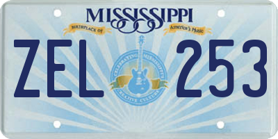 MS license plate ZEL253