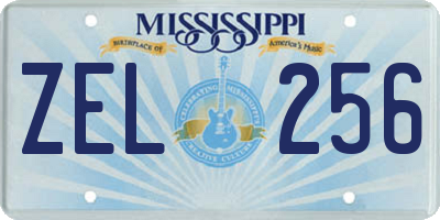 MS license plate ZEL256