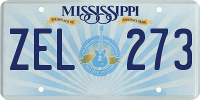 MS license plate ZEL273