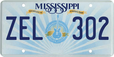 MS license plate ZEL302