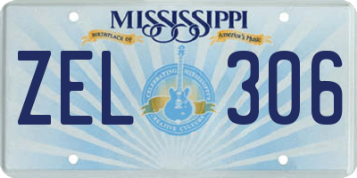 MS license plate ZEL306